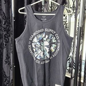 Diamond Supply Co. Charcoal Tank Top with Graphic